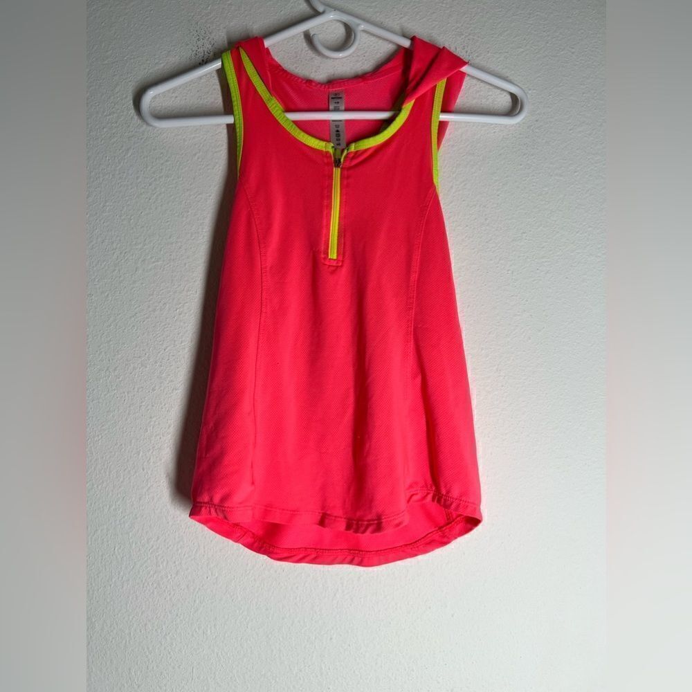 90 Degree By Reflex Athletic Tank Top Hooded Orange  Girls Size M/ 10